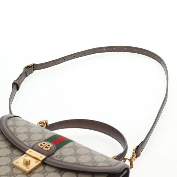 GUCCI Balenciaga Collaboration Web Sherry Line Bag PVC Beige 680119 Auth135820SM - Picture 9 of 16